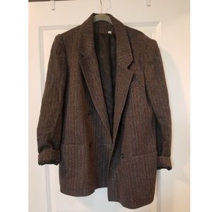 Men blazer vintage knitted women jacket